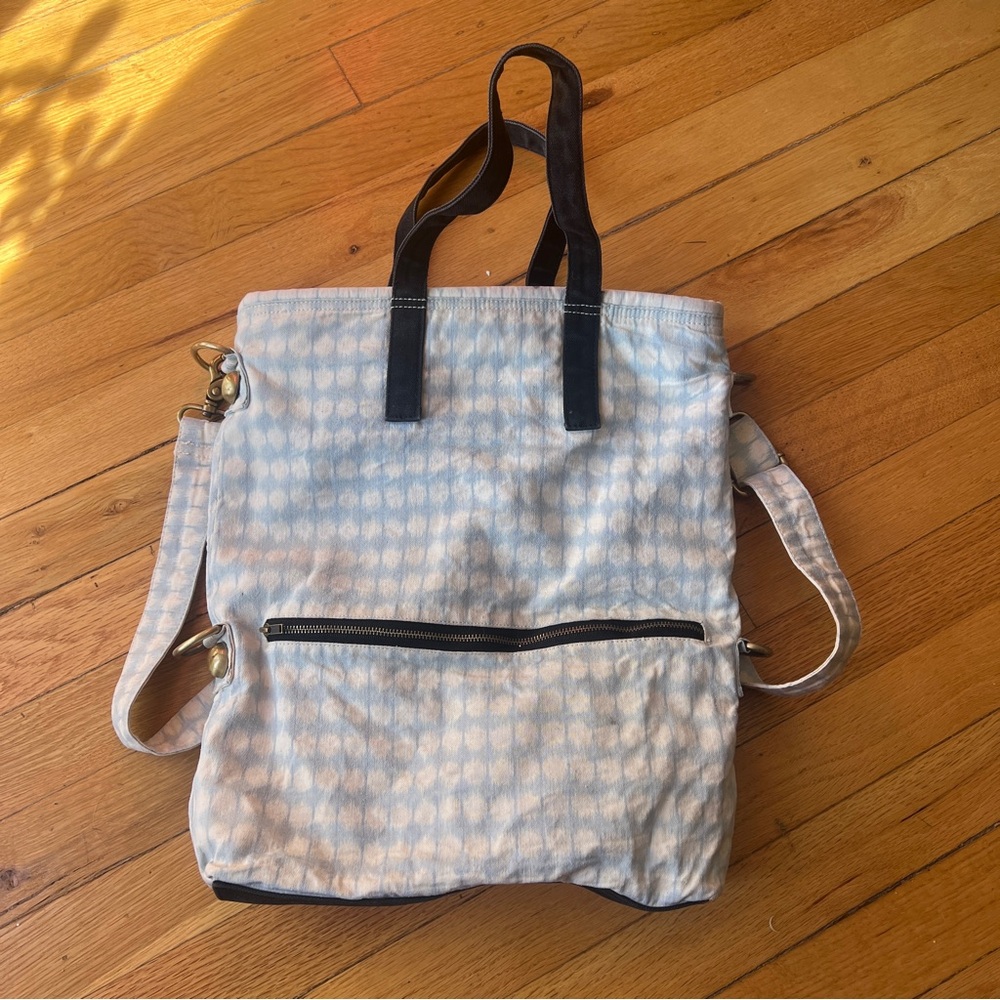 Basik 855 light blue city tote bag